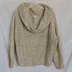 H&M size medium cowl neck cream sweater